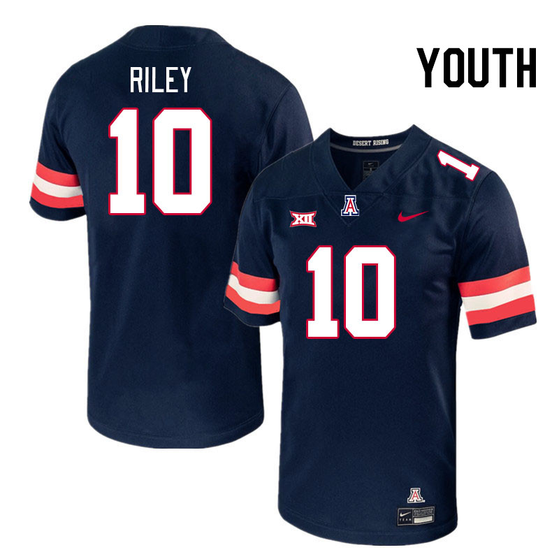 Youth #10 Malachi Riley Arizona Wildcats Big 12 Conference College Football Jerseys Stitched-Navy